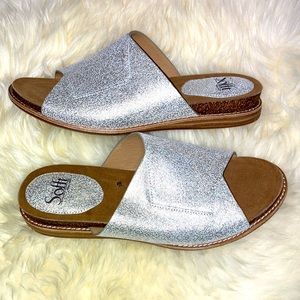 Glittery gold/silver sandals